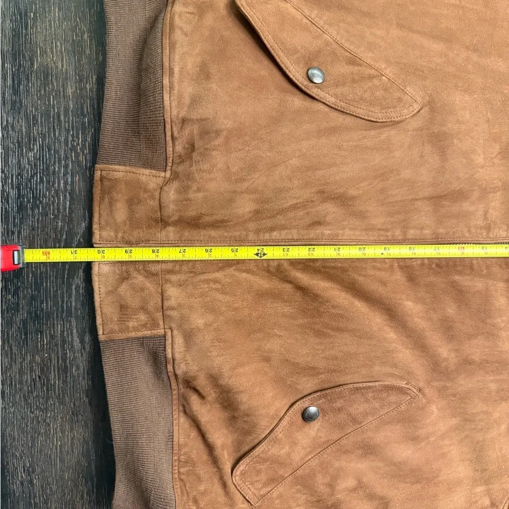 NWT NEW Men's Ralph Lauren Polo Gunners Suede Bomber Leather Jacket - Picture 4 of 5